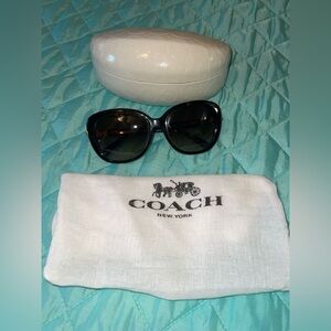 Coach Dark Tortoise Sunglasses HC8164 L953 Bundle w Case & Dust Bag GUC